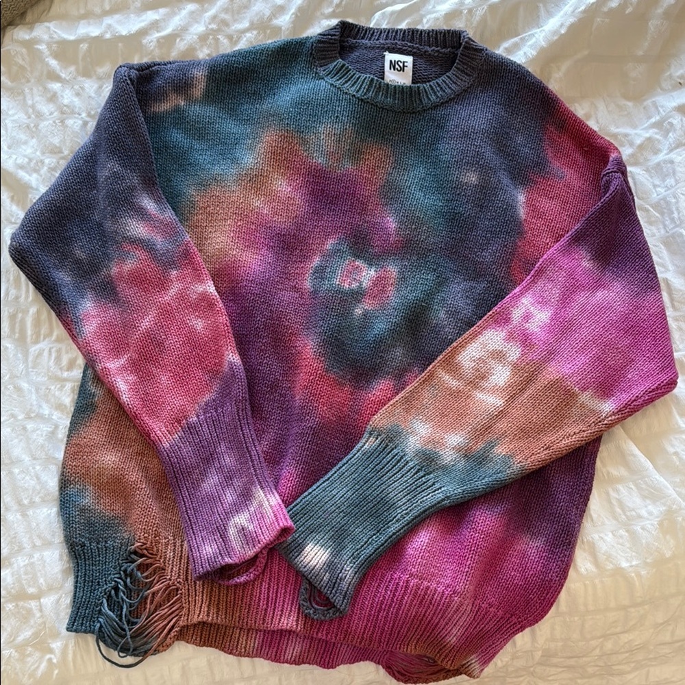 NSF Women's Multicolor Tie-Dye Sweater